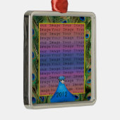 Peacock Wedding Photo Ornament (Rechts)