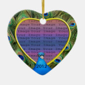 Peacock Wedding Photo Ornament (Voorkant)