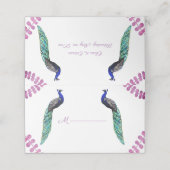 Peacock Wedding Plaatskaartje (Buitenkant ongevouwen)