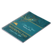 Peacock Wedding Planner voor Brides met naam Notitieboek (Linkerzijde)