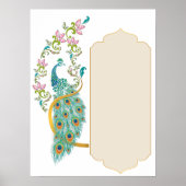 Peacock Wedding Poster (Voorkant)