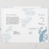 Peacock Wedding Program Flyer (Voorkant / Achterkant)