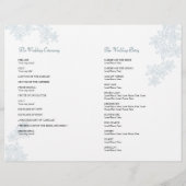 Peacock Wedding Program Flyer (Achterkant)