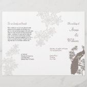 Peacock Wedding Program Flyer (Voorkant)