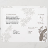 Peacock Wedding Program Flyer (Voorkant / Achterkant)