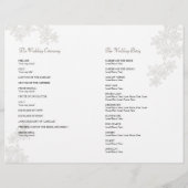 Peacock Wedding Program Flyer (Achterkant)