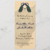  Peacock Wedding Programma's (Voorkant)