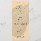 Peacock Wedding Programma's (Achterkant)