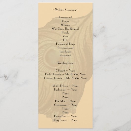  Peacock Wedding Programma's (Achterkant)