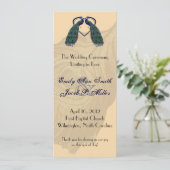 Peacock Wedding Programma's (Staand voorkant)