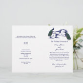  Peacock Wedding Programme (Staand voorkant)