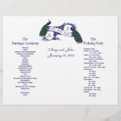  Peacock Wedding Programme (Achterkant)