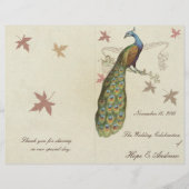 Peacock Wedding Programme (Voorkant)