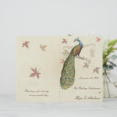 Peacock Wedding Programme (Staand voorkant)