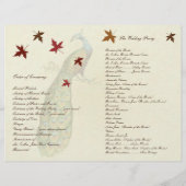Peacock Wedding Programme (Achterkant)