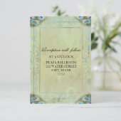 Peacock Wedding Reception-kaart Kaart (Staand voorkant)