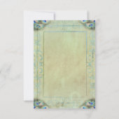 Peacock Wedding Reception-kaart Kaart (Achterkant)