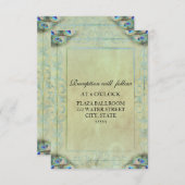 Peacock Wedding Reception-kaart Kaart (Voorkant / Achterkant)