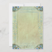  Peacock Wedding Repetitie Aankondiging (Achterkant)