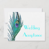 Peacock Wedding Response #2 RSVP Kaartje (Voorkant)