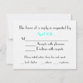 Peacock Wedding Response #2 RSVP Kaartje (Achterkant)