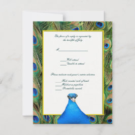 Peacock Wedding Response Kaart