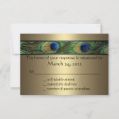 Peacock Wedding RSVP (Voorkant)