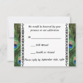 Peacock Wedding RSVP (Voorkant)