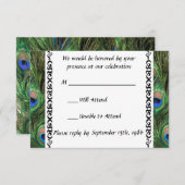 Peacock Wedding RSVP (Voorkant / Achterkant)