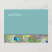 Peacock Wedding Save the Date Aankondigingskaart (Achterkant)