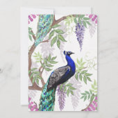 Peacock Wedding Save the Date Bedankkaart (Achterkant)