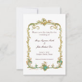 Peacock Wedding Save the Date Invitation (Voorkant)