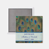 Peacock Wedding Save the Date Magneet (Voorkant / Achterkant)
