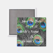 Peacock Wedding Save the Date Magnet (Voorkant / Achterkant)
