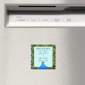 Peacock Wedding Save the Date Magnet (Insitu (Vaatwasser))