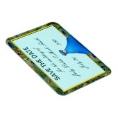 Peacock Wedding Save the Date Magnet Magneet (Rechterzijde)