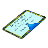 Peacock Wedding Save the Date Magnet Magneet (Linkerzijde)