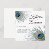 Peacock Wedding uitnodiging (Voorkant / Achterkant)