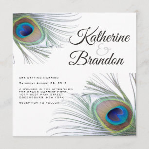 Peacock Wedding uitnodiging