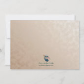 Peacock Wedding-uitnodiging, mauve Kaart (Achterkant)