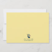 Peacock Wedding-uitnodiging, stro Kaart (Achterkant)