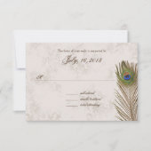 Peacock-weerreactie RSVP Kaartje (Voorkant)