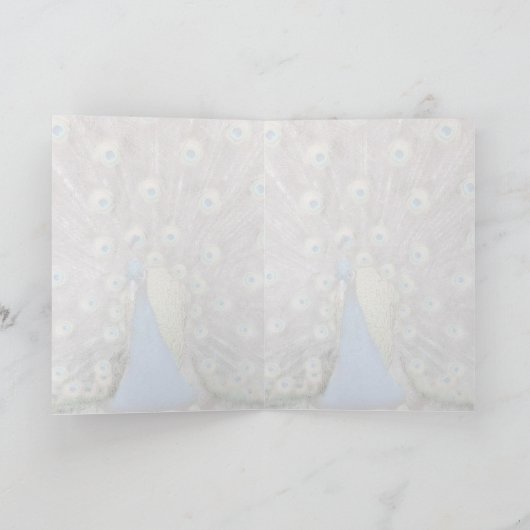 Peacock-Wenskaart Kaart (Binnen)