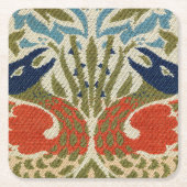 Peacock, William Morris Kartonnen Onderzetters (Voorkant)