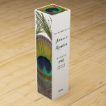 Peacock Wine Gift Box Wijn<br><div class="desc">Grote afbeeldingen met een korte pauw en elegante zwarte tekst. Pas je cadeau of je eigen evenement aan.</div>