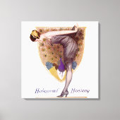  Peacock Woman Flapper  Canvas Afdruk (Voorkant)