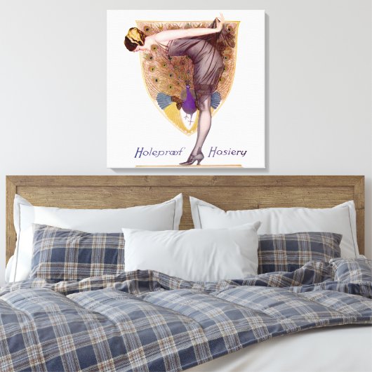  Peacock Woman Flapper  Canvas Afdruk (Insitu (Slaapkamer))