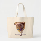  Peacock Woman Flapper  Grote Tote Bag (Voorkant)