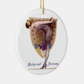 Peacock Woman Flapper Keramisch Ornament (Rechts)