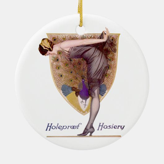  Peacock Woman Flapper  Keramisch Ornament (Achterkant)